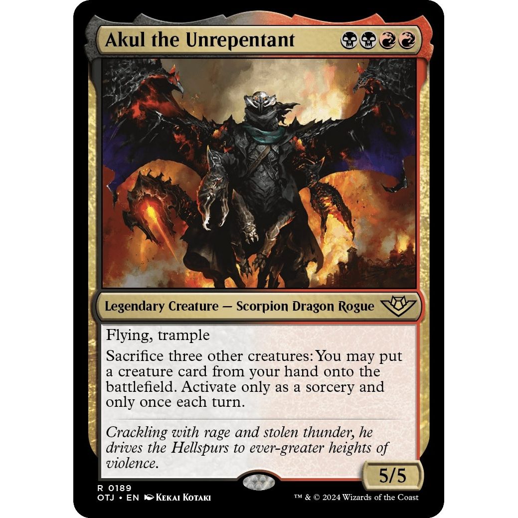 Image for Akul the Unrepentant (189) (OTJ) - Magic: The Gathering