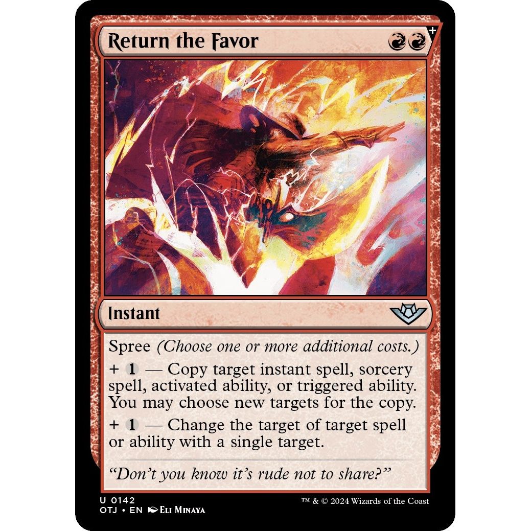 Image for Return the Favor (142) (OTJ) - Magic: The Gathering