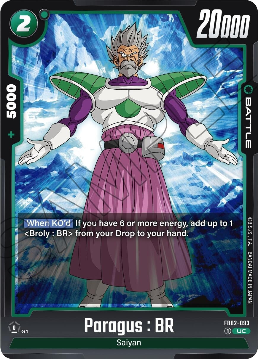 Image for Paragus : BR (FB02-093) (FB02) - Dragon Ball Super: Fusion World