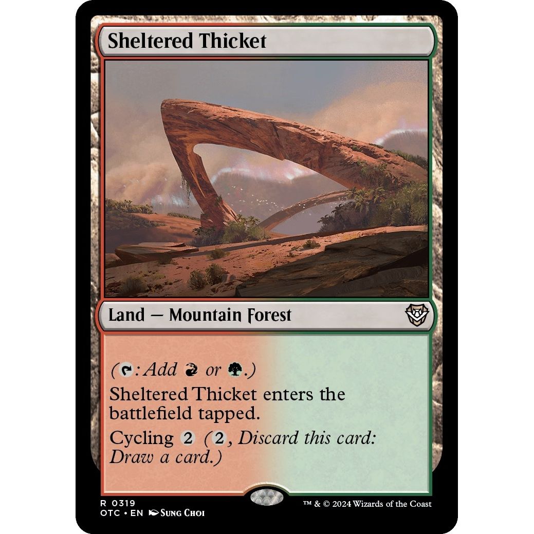 Image for Sheltered Thicket (319) (OTC) - Magic: The Gathering