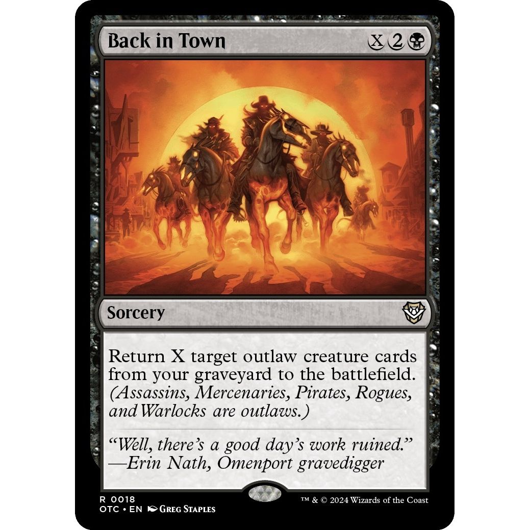 Image for Back in Town (18) (OTC) - Magic: The Gathering