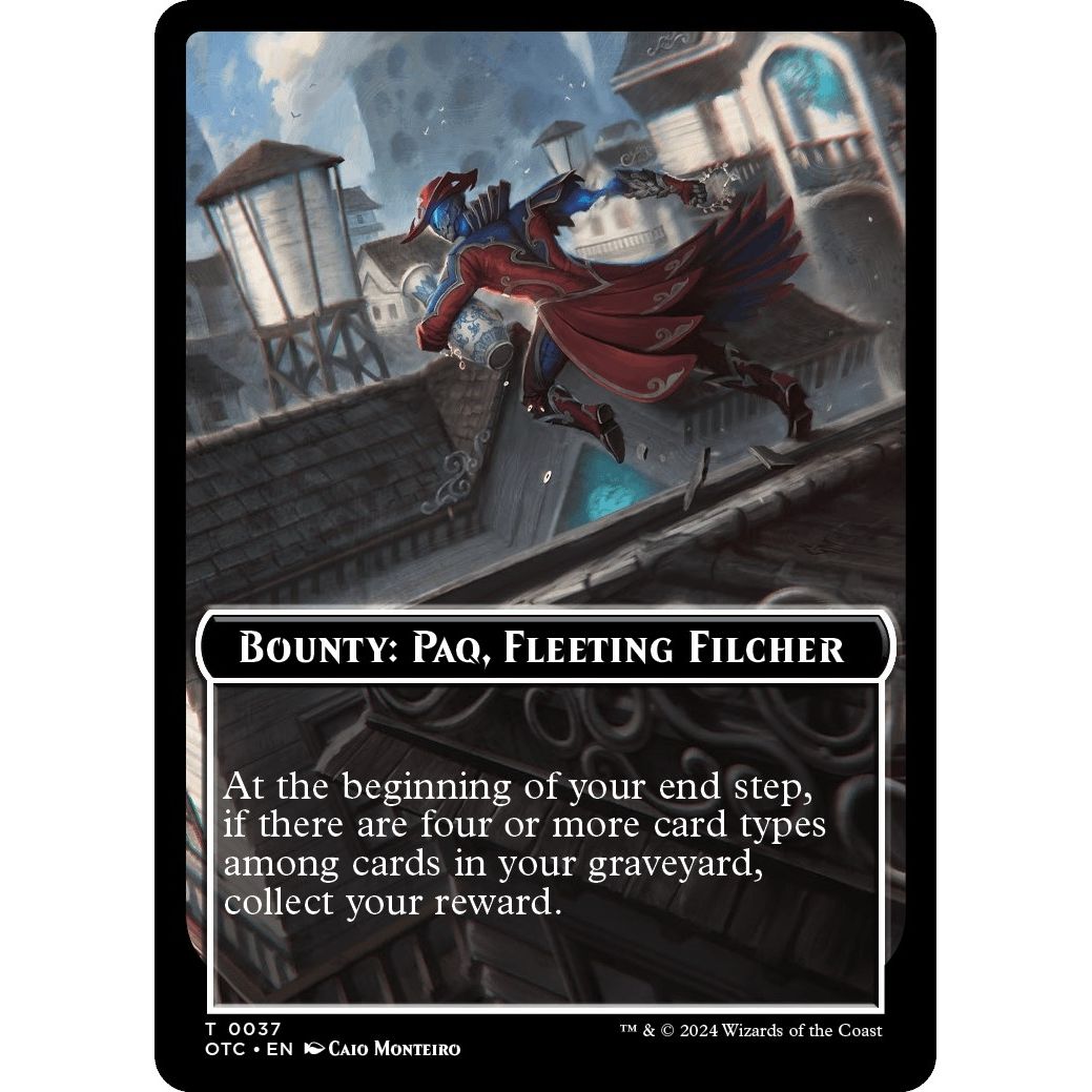 Image for Bounty: Paq, Fleeting Filcher // Bounty Rules Double-Sided Token (37) (OTC) - Magic: The Gathering