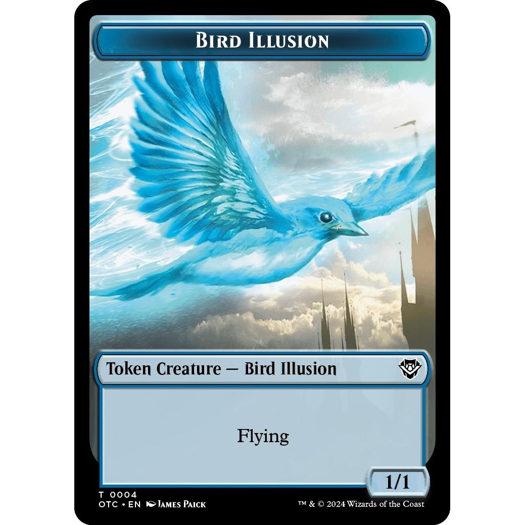 Image for Bird Illusion // Elemental (0014) Double-Sided Token (4 // 14) (OTC) - Magic: The Gathering