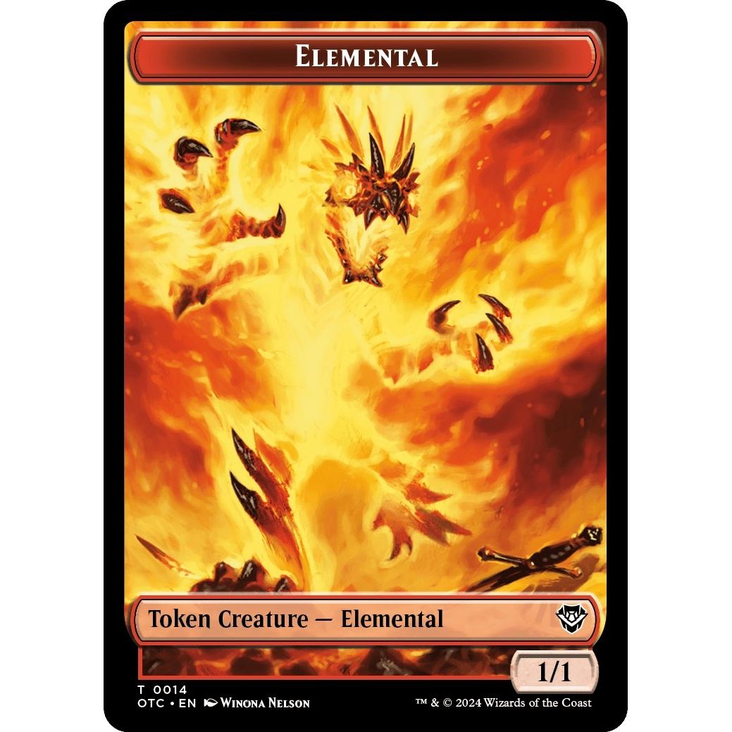 Image for Elemental (0014) // Soldier (0026) Double-Sided Token (14 // 26) (OTC) - Magic: The Gathering