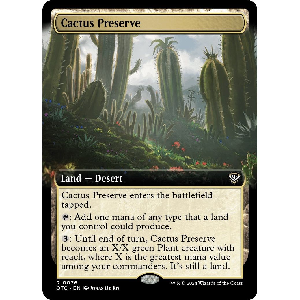 Image for Cactus Preserve (Extended Art) (76) (OTC) - Magic: The Gathering