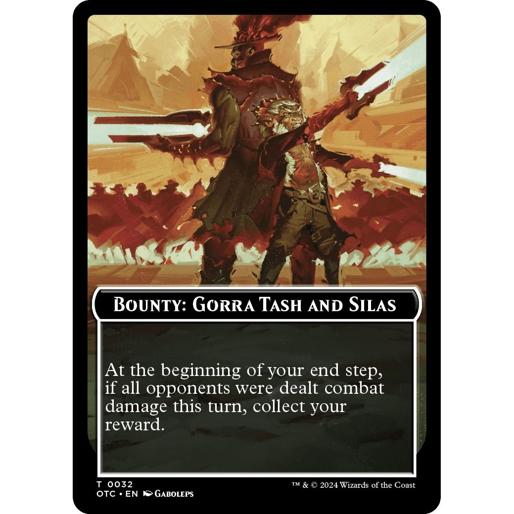 Image for Bounty: Gorra Tash and Silas // Bounty Rules Double-Sided Token (32) (OTC) - Magic: The Gathering