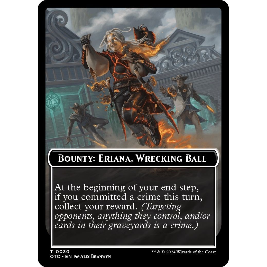Image for Bounty: Eriana, Wrecking Ball // Bounty Rules Double-Sided Token (30) (OTC) - Magic: The Gathering