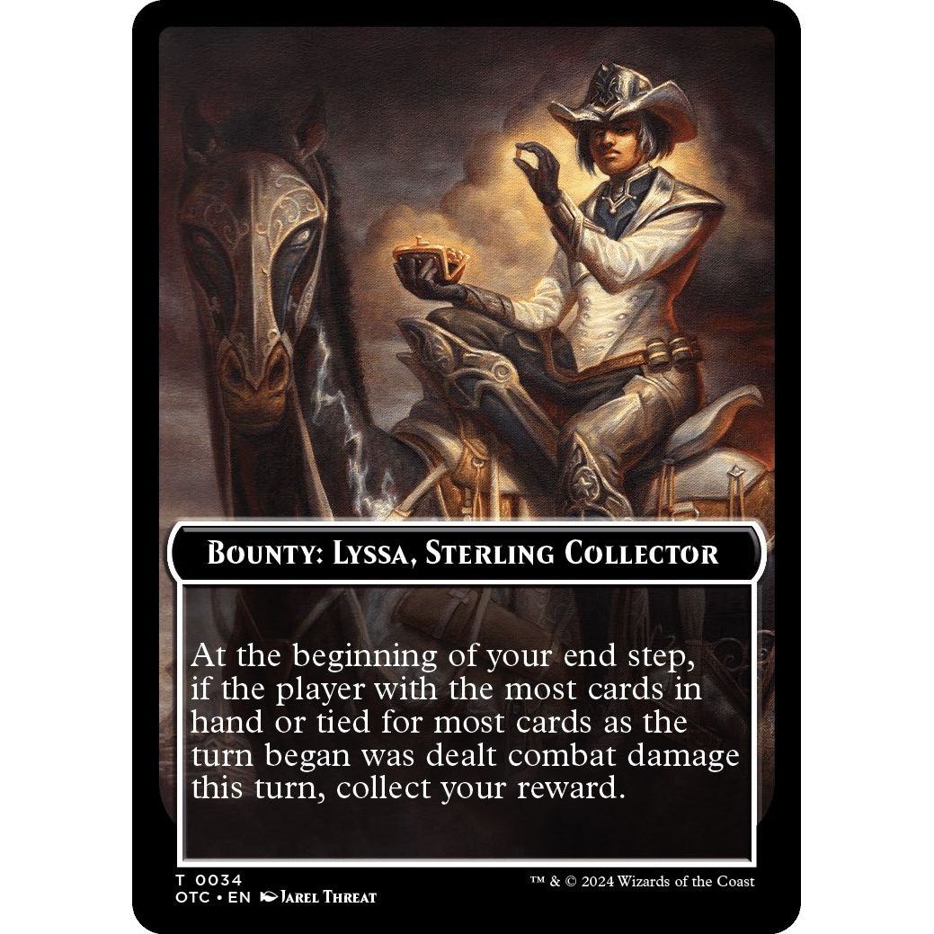 Image for Bounty: Lyssa, Sterling Collector // Bounty Rules Double-Sided Token (34) (OTC) - Magic: The Gathering