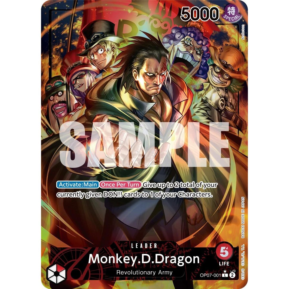 Image for Monkey.D.Dragon (001) (Parallel) (OP07-001) (OP07) - One Piece Card Game