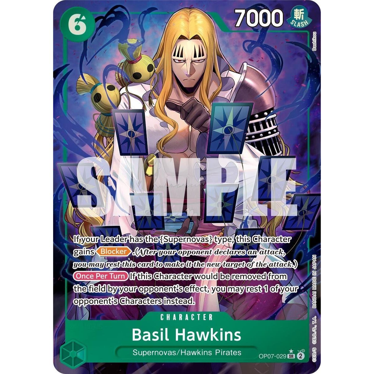 Image for Basil Hawkins (Parallel) (OP07-029) (OP07) - One Piece Card Game