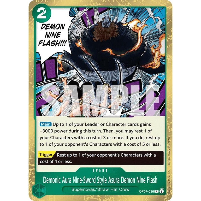 Image for Demonic Aura Nine-Sword Style Asura Demon Nine Flash (OP07-036) (OP07) - One Piece Card Game
