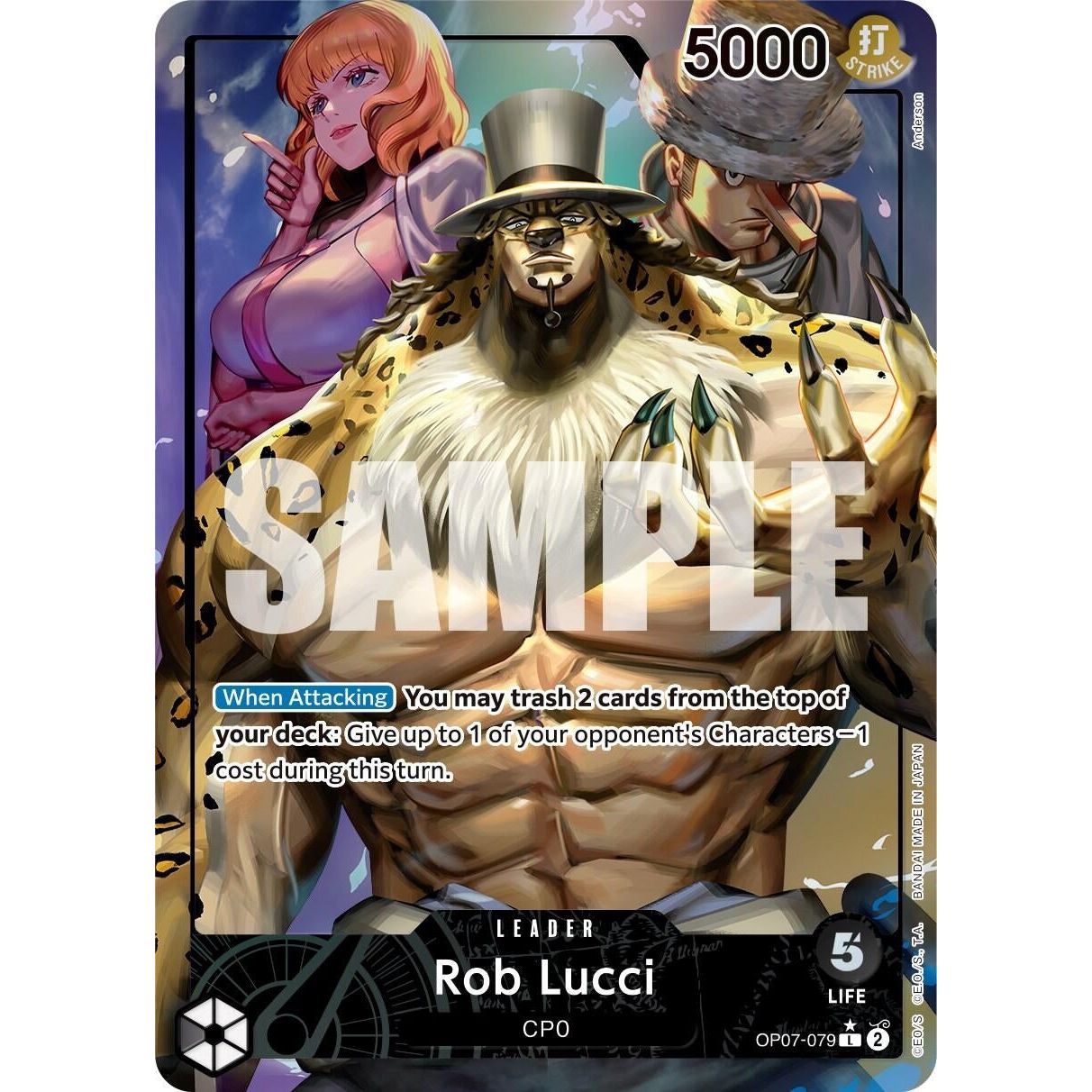 Image for Rob Lucci (079) (Parallel) (OP07-079) (OP07) - One Piece Card Game