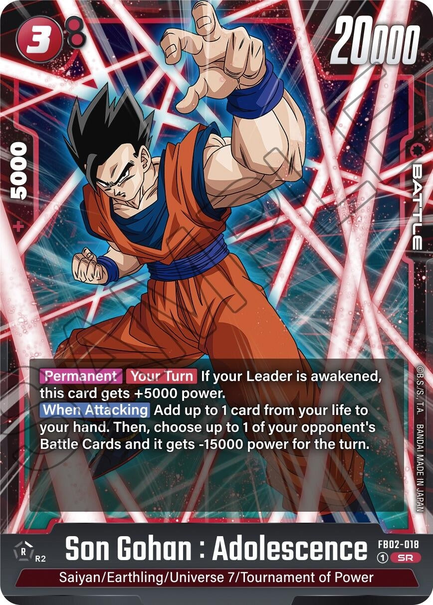 Image for Son Gohan : Adolescence - FB02-018 (FB02-018) (FB02) - Dragon Ball Super: Fusion World