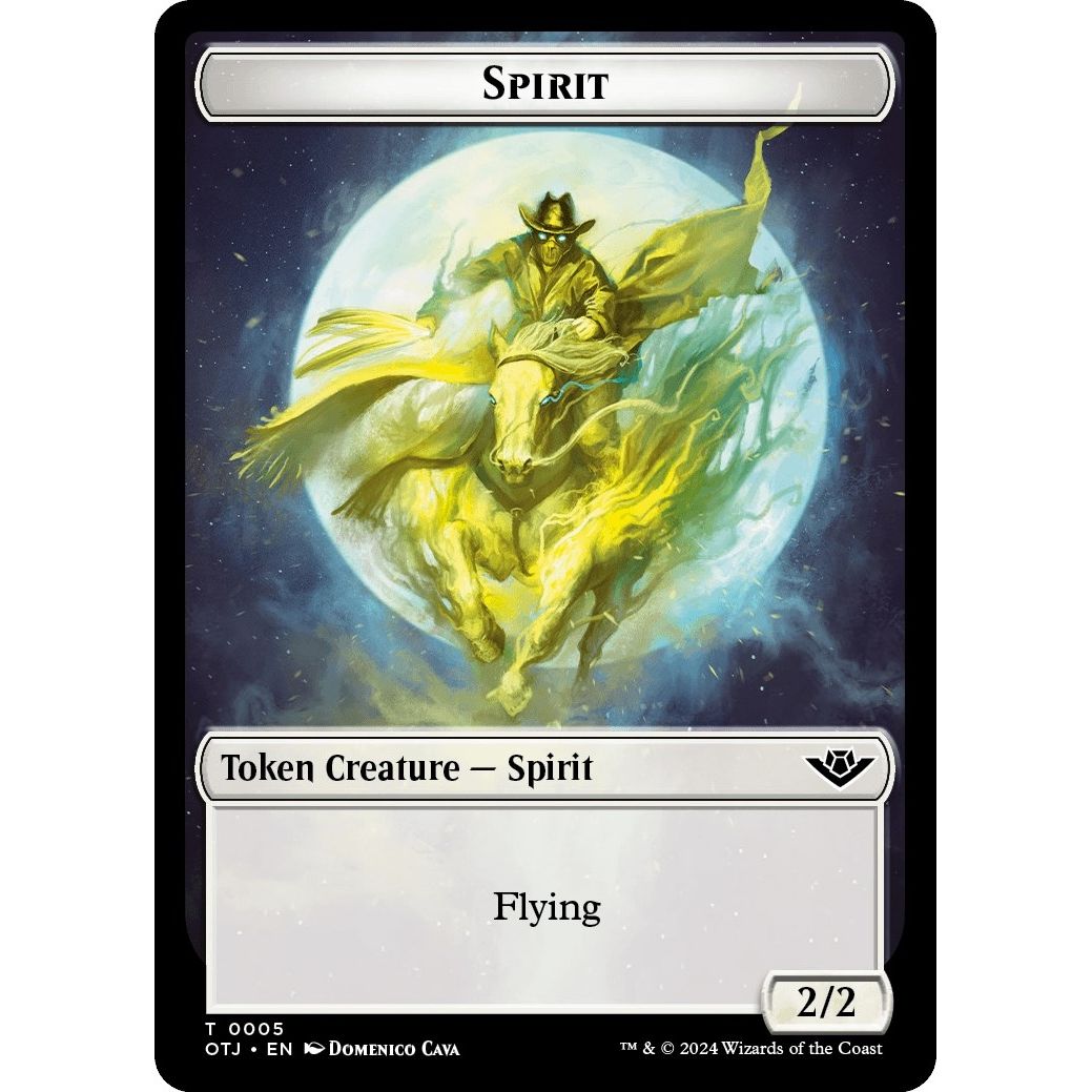 Image for Spirit // Plot Double-Sided Token (5 // 20) (OTJ) - Magic: The Gathering
