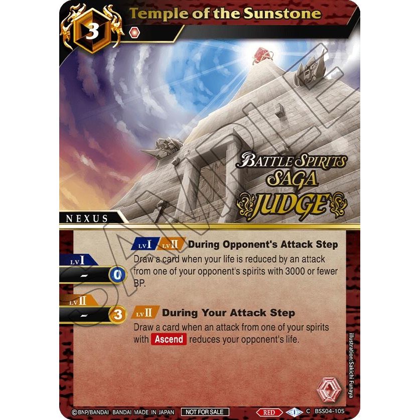 Image for Temple of the Sunstone (Judge Pack 2024 Vol. 1) (BSS04-105) (LEP) - Battle Spirits Saga