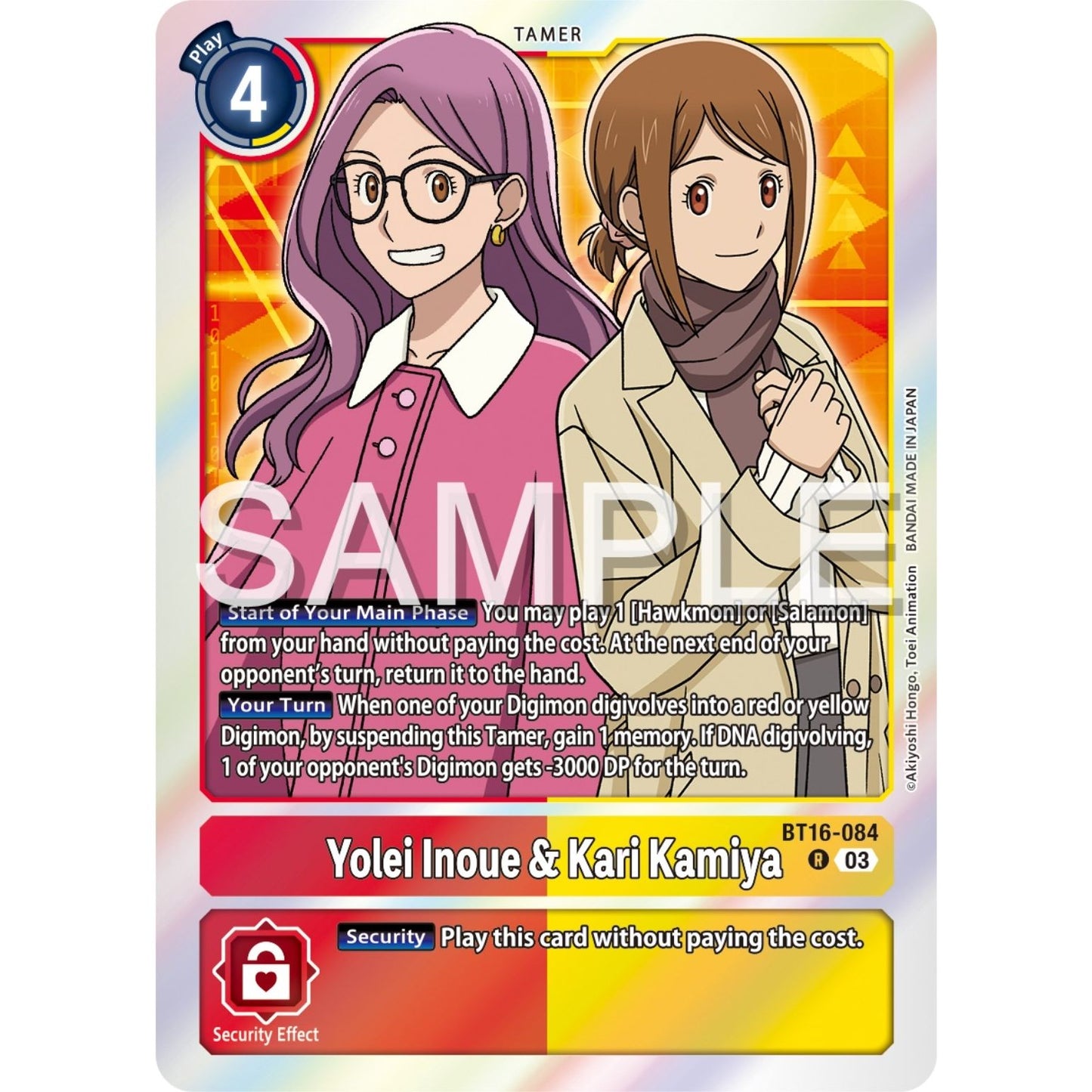 Image for Yolei Inoue & Kari Kamiya (BT16-084 R) (BT16) - Digimon Card Game