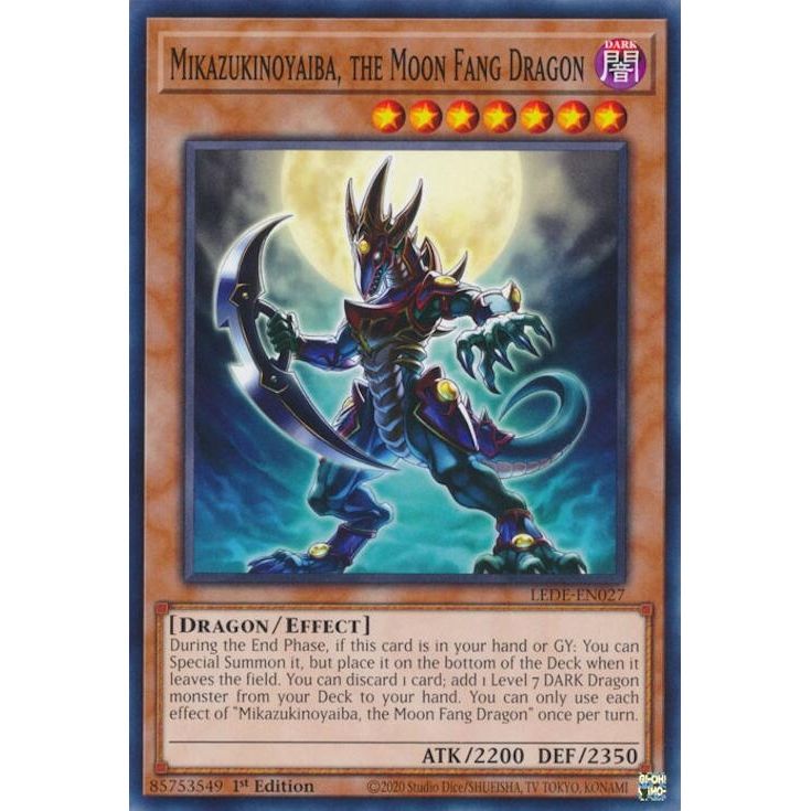 Image for Mikazukinoyaiba, the Moon Fang Dragon (LEDE-EN027) (LEDE) - YuGiOh