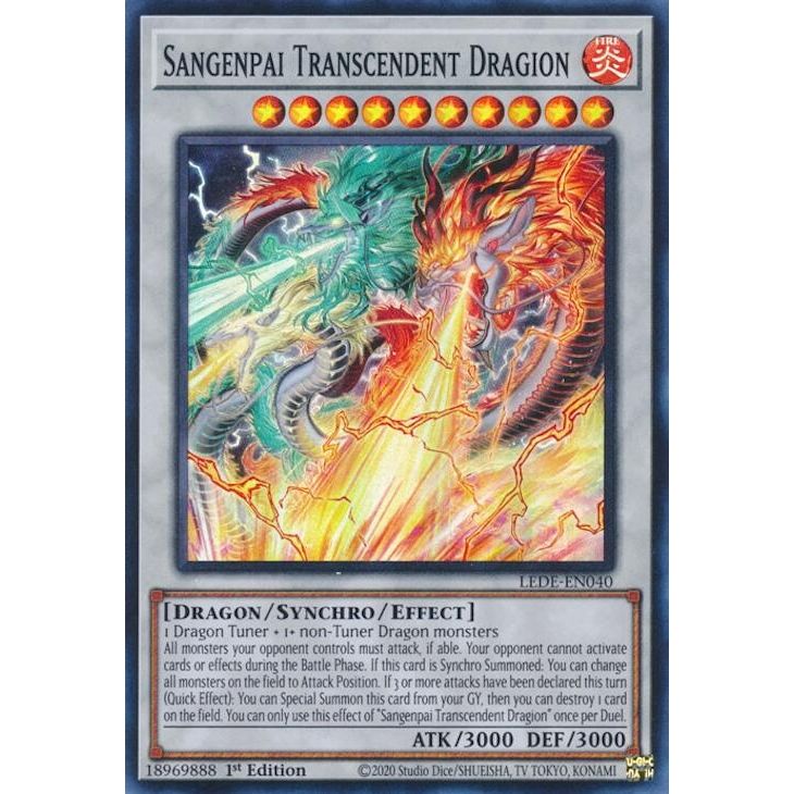Image for Sangenpai Transcendent Dragion (LEDE-EN040) (LEDE) - YuGiOh