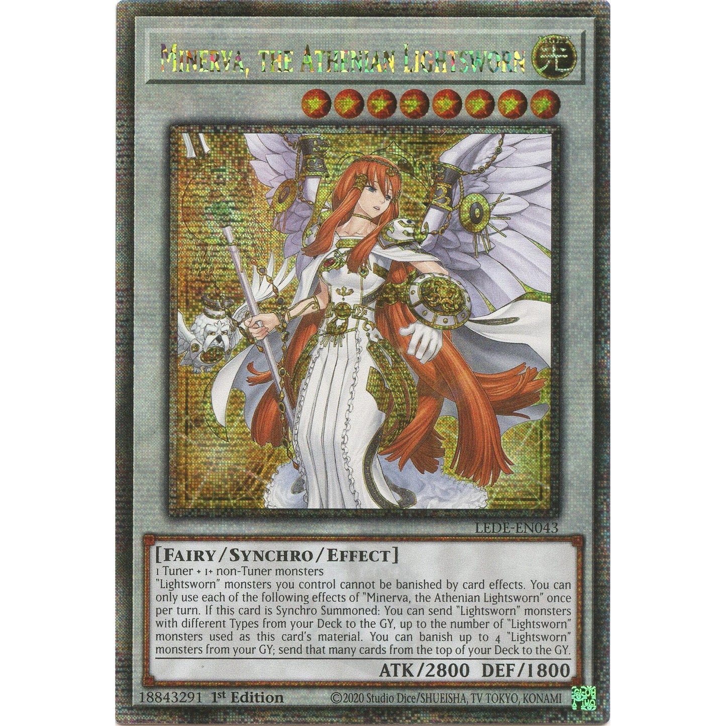 Image for Minerva, the Athenian Lightsworn (Quarter Century Secret Rare) (LEDE-EN043) (LEDE) - YuGiOh