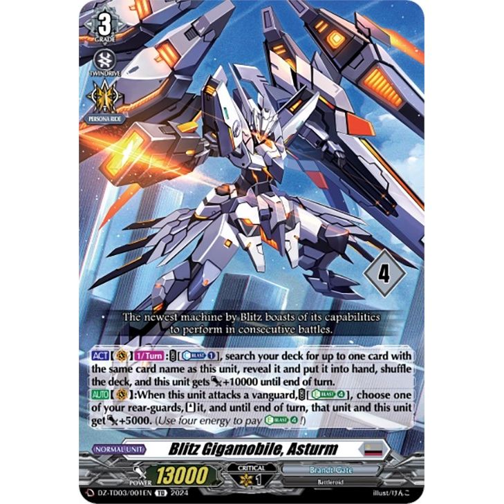 Image for Blitz Gigamobile, Asturm (4) (DZ-TD03/001EN) (DZ-TD03) - Cardfight Vanguard