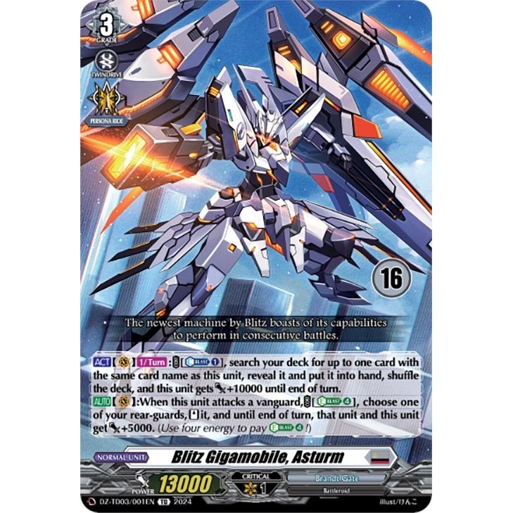Image for Blitz Gigamobile, Asturm (16) (DZ-TD03/001EN) (DZ-TD03) - Cardfight Vanguard