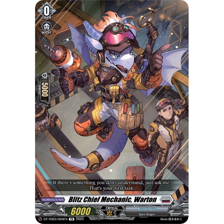 Image for Blitz Chief Mechanic, Warton (DZ-TD03/004EN) (DZ-TD03) - Cardfight Vanguard