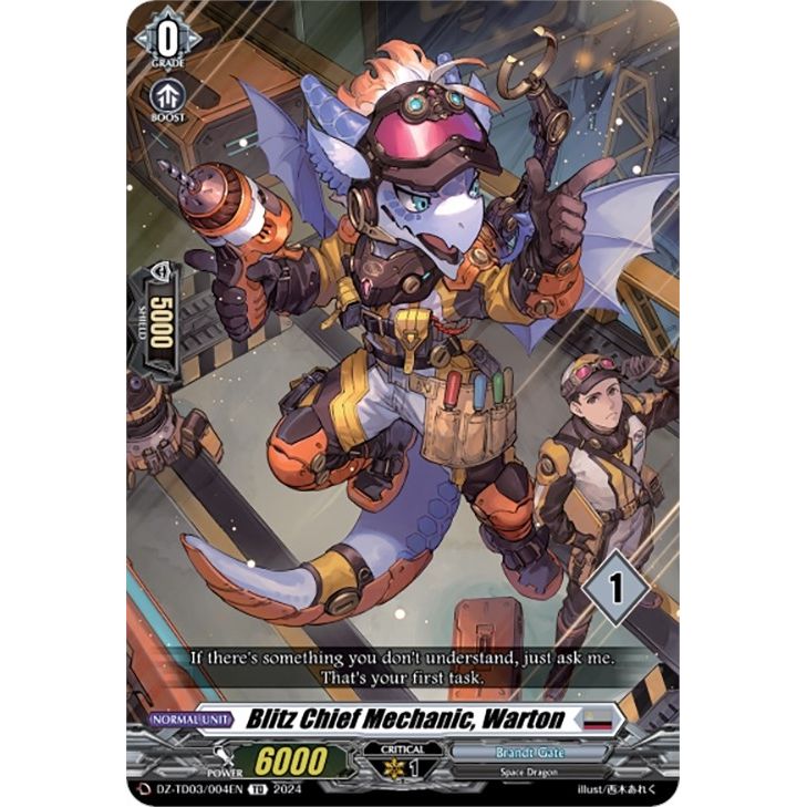 Image for Blitz Chief Mechanic, Warton (1) (DZ-TD03/004EN) (DZ-TD03) - Cardfight Vanguard