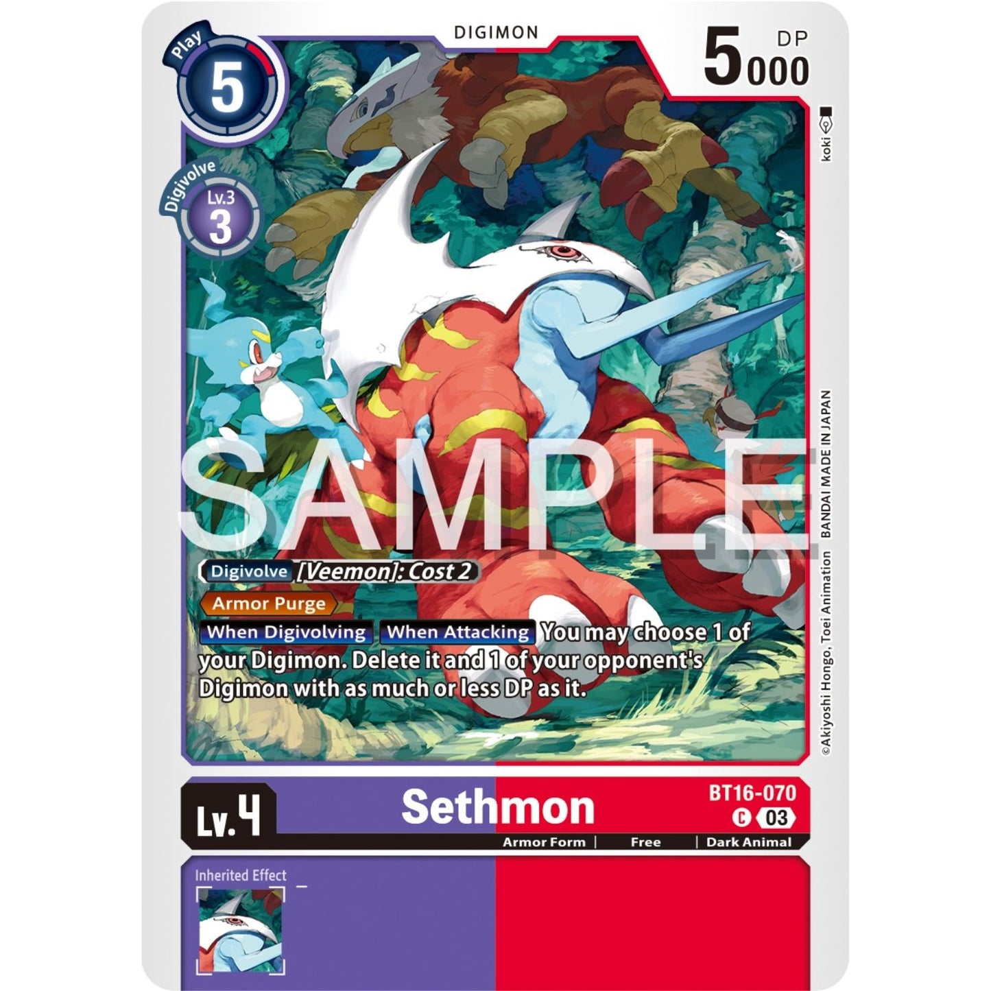 Image for Sethmon (BT16-070 C) (BT16) - Digimon Card Game