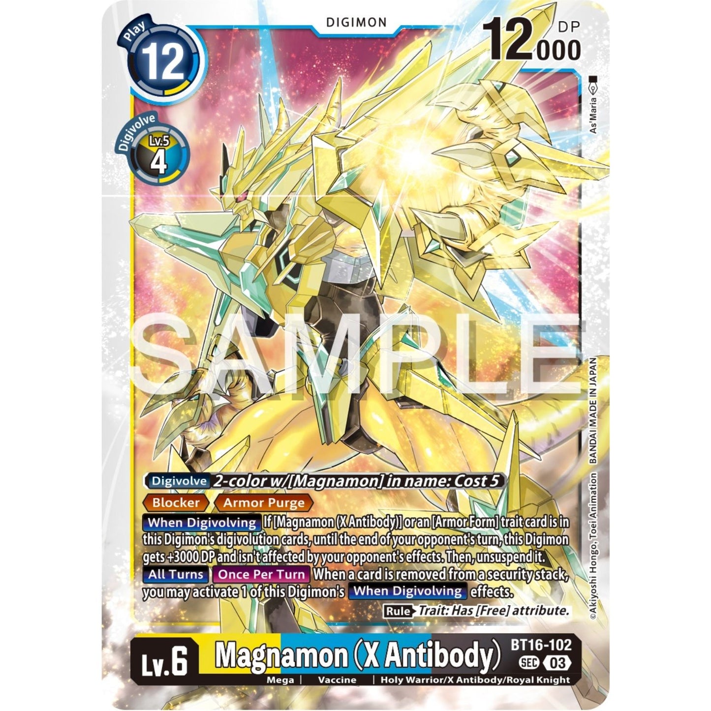 Image for Magnamon (X Antibody) (BT16-102 SEC) (BT16) - Digimon Card Game