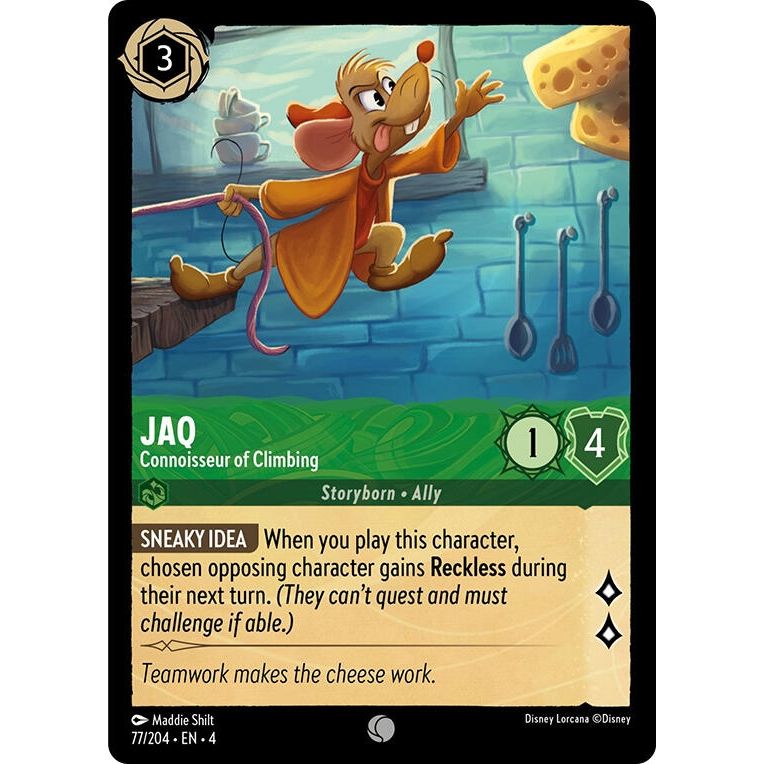 Image for Jaq - Connoisseur of Climbing (77/204) (4) - Disney Lorcana