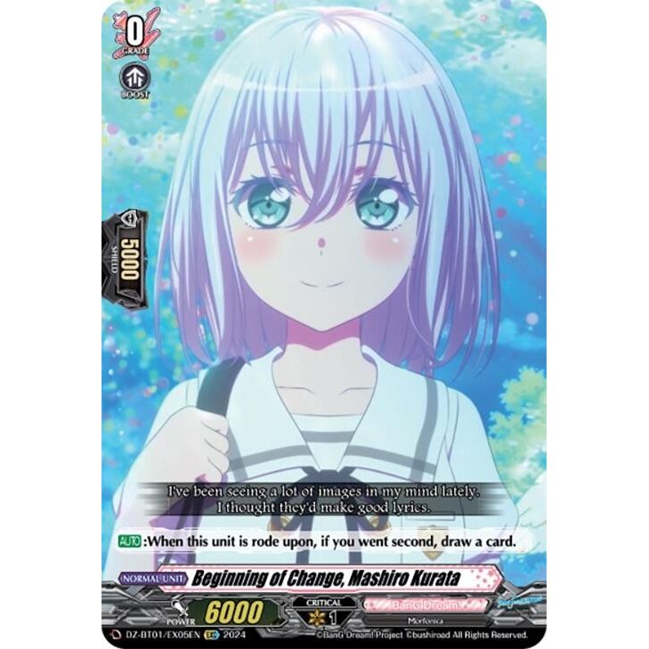 Image for Beginning of Change, Mashiro Kurata (EXC) (DZ-BT01/EX05EN) (DZ-BT01) - Cardfight Vanguard