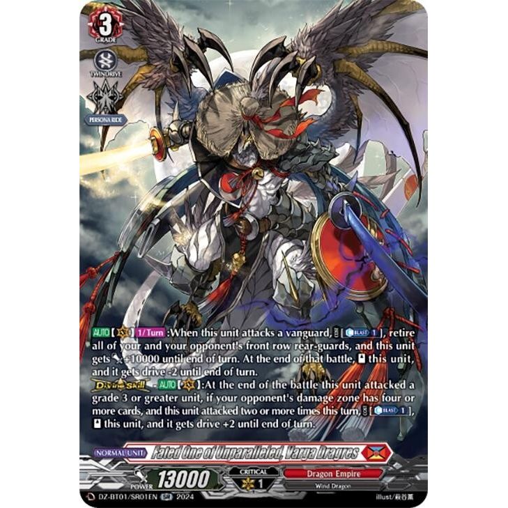 Image for Fated One of Unparalleled, Varga Dragres (SR) (DZ-BT01/SR01EN) (DZ-BT01) - Cardfight Vanguard