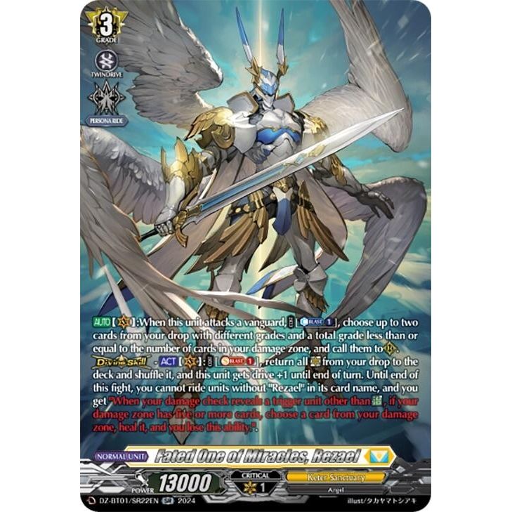 Image for Fated One of Miracles, Rezael (SR) (DZ-BT01/SR22EN) (DZ-BT01) - Cardfight Vanguard