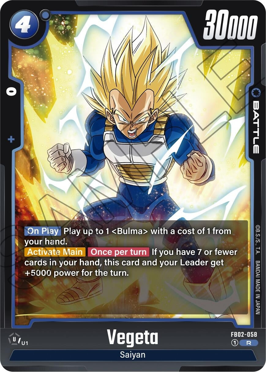 Image for Vegeta - FB02-058 (FB02-058) (FB02) - Dragon Ball Super: Fusion World