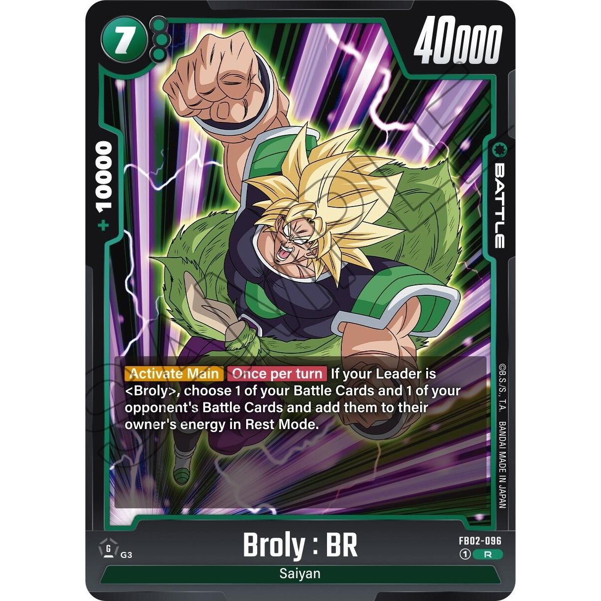 Image for Broly : BR (FB02-096) (FB02) - Dragon Ball Super: Fusion World