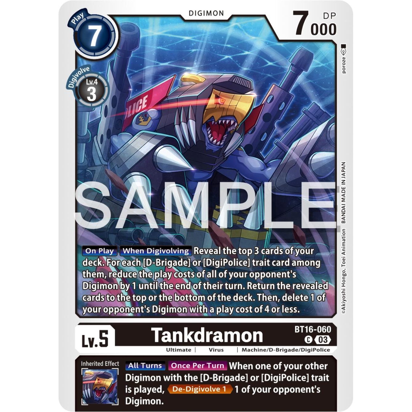 Image for Tankdramon (BT16-060 C) (BT16) - Digimon Card Game