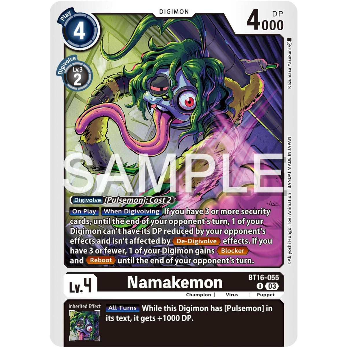 Image for Namakemon (BT16-055 U) (BT16) - Digimon Card Game