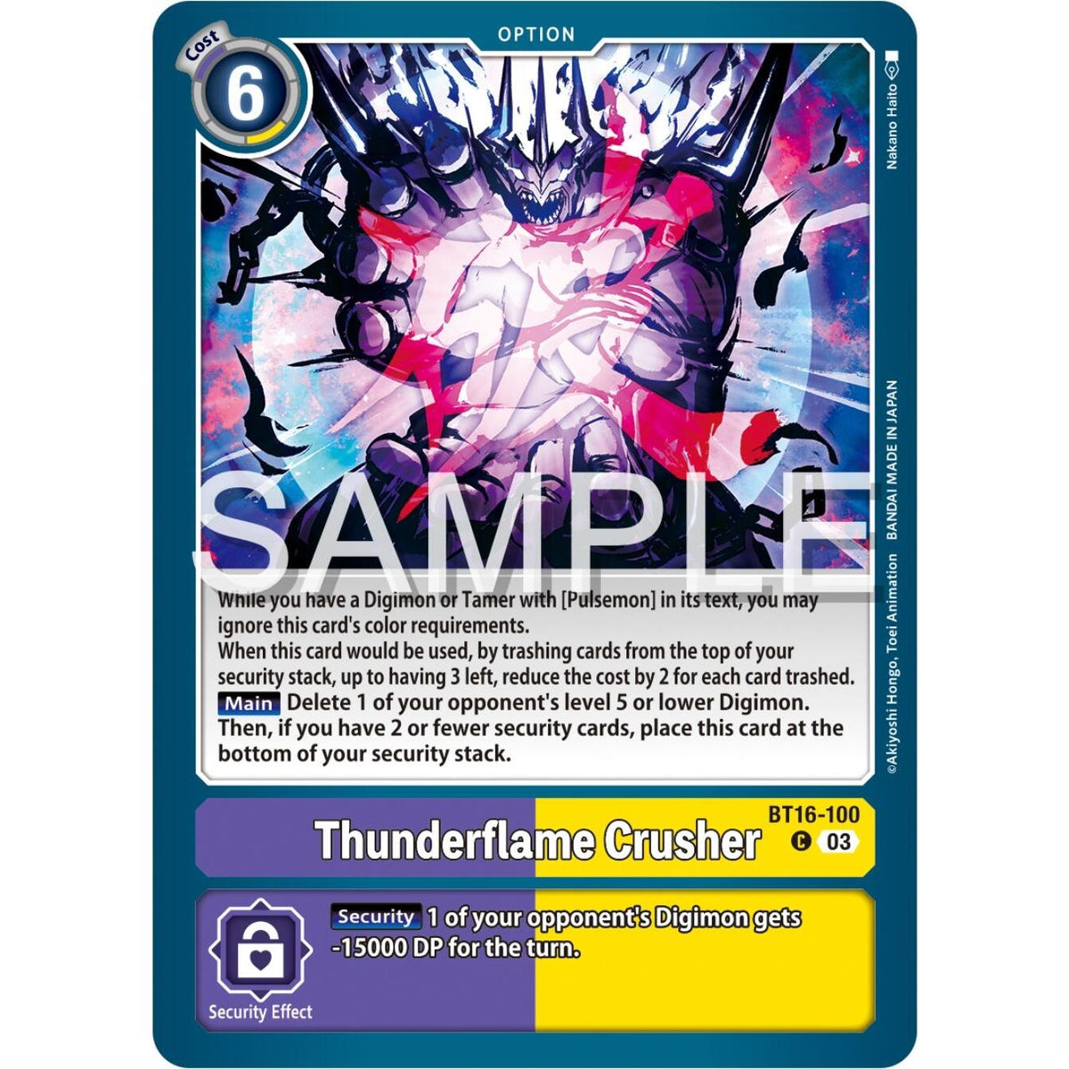 Image for Thunderflame Crusher (BT16-100 C) (BT16) - Digimon Card Game