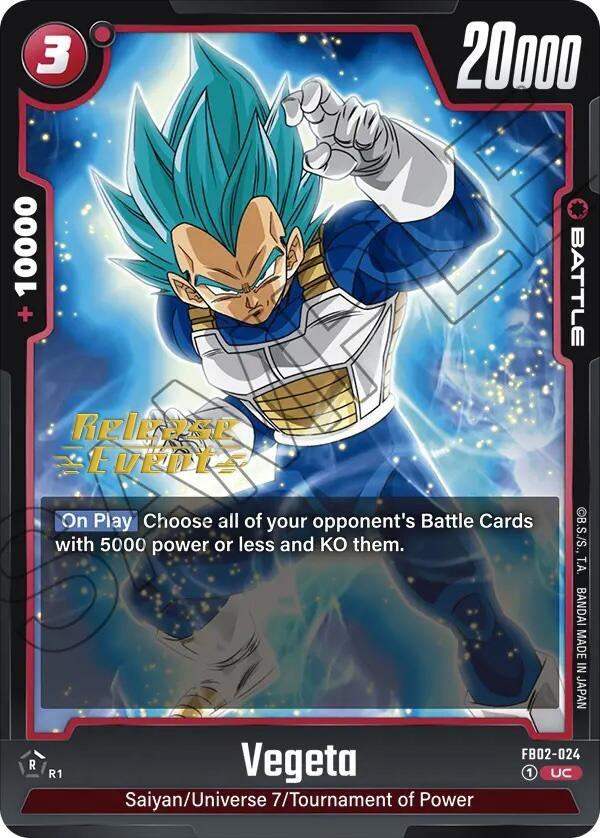 Image for Vegeta - FB02-024 (FB02-024) (FB02_PR) - Dragon Ball Super: Fusion World