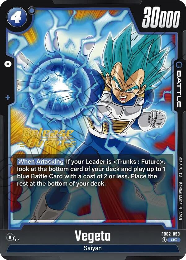 Image for Vegeta - FB02-059 (FB02-059) (FB02_PR) - Dragon Ball Super: Fusion World
