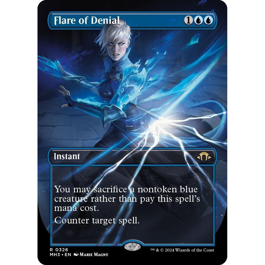 Image for Flare of Denial (Borderless) (326) (MH3) - Magic: The Gathering
