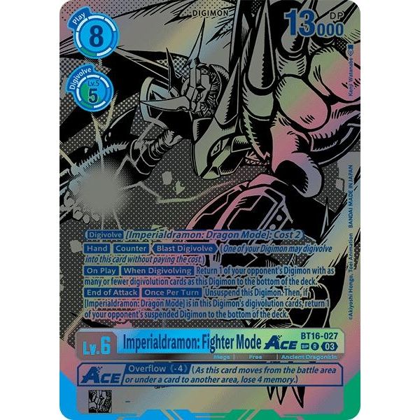 Image for Imperialdramon: Fighter Mode ACE (Textured) (BT16-027 R) (BT16) - Digimon Card Game