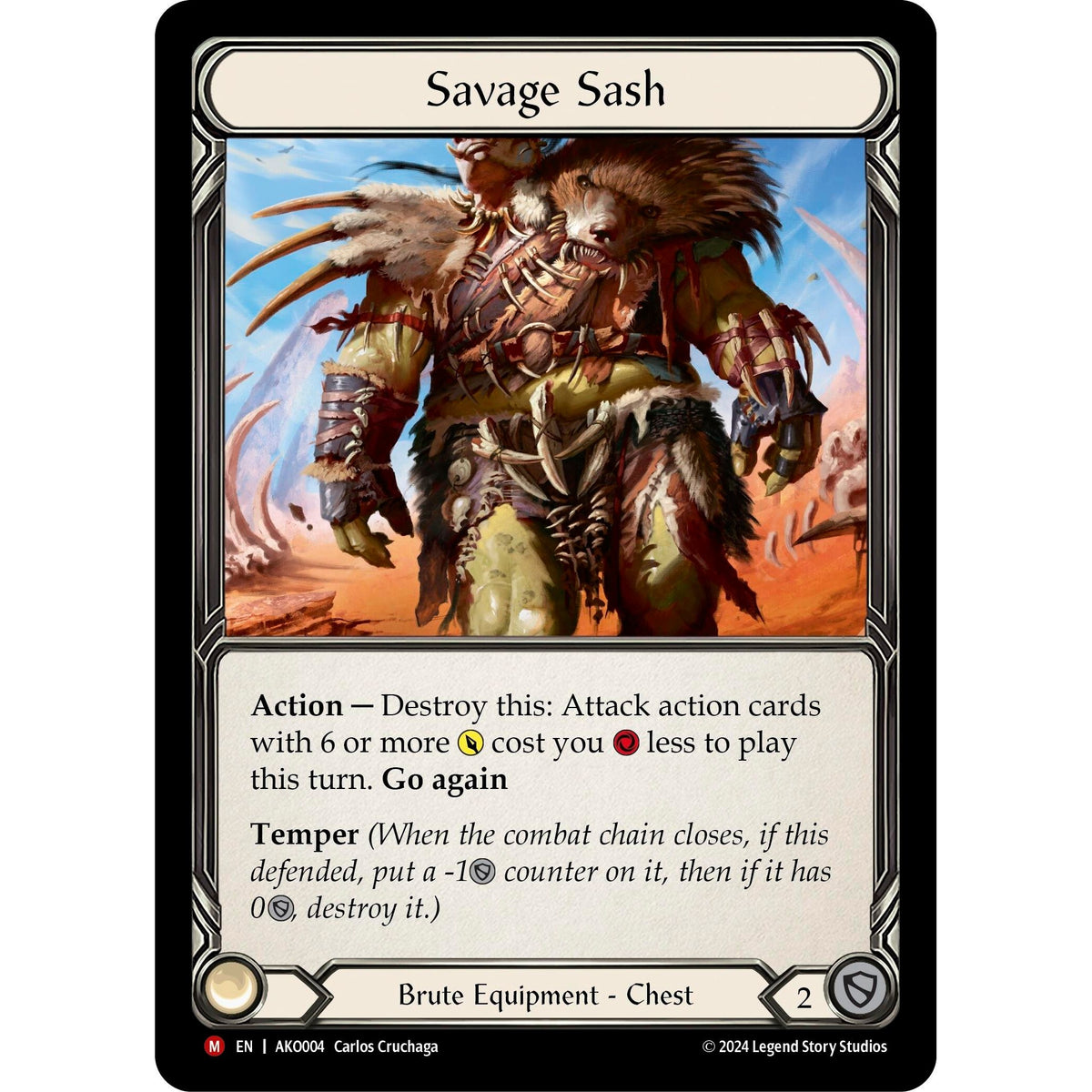 Image for Savage Sash (AKO004) - Flesh and Blood TCG