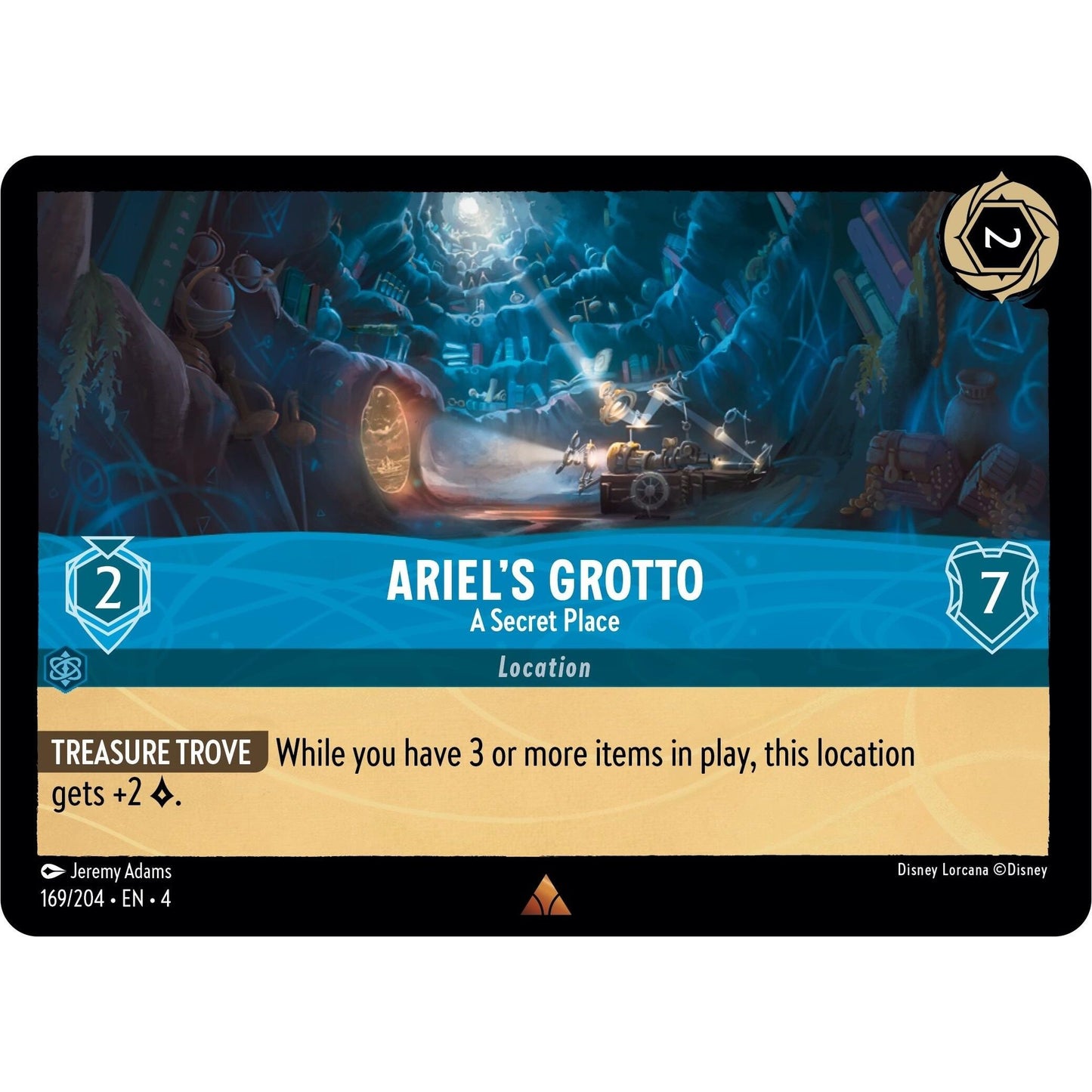 Image for Ariel's Grotto - A Secret Place (169/204) (4) - Disney Lorcana