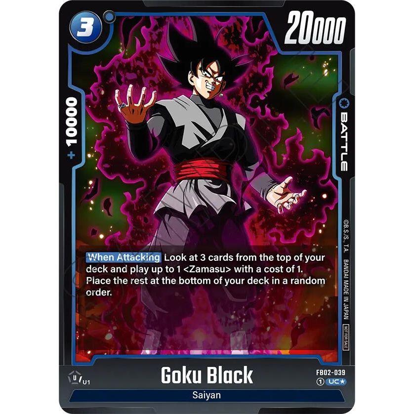 Image for Goku Black - FB02-039 (Championship Pack 01) (FB02-039) (DBSFW_TPR) - Dragon Ball Super: Fusion World
