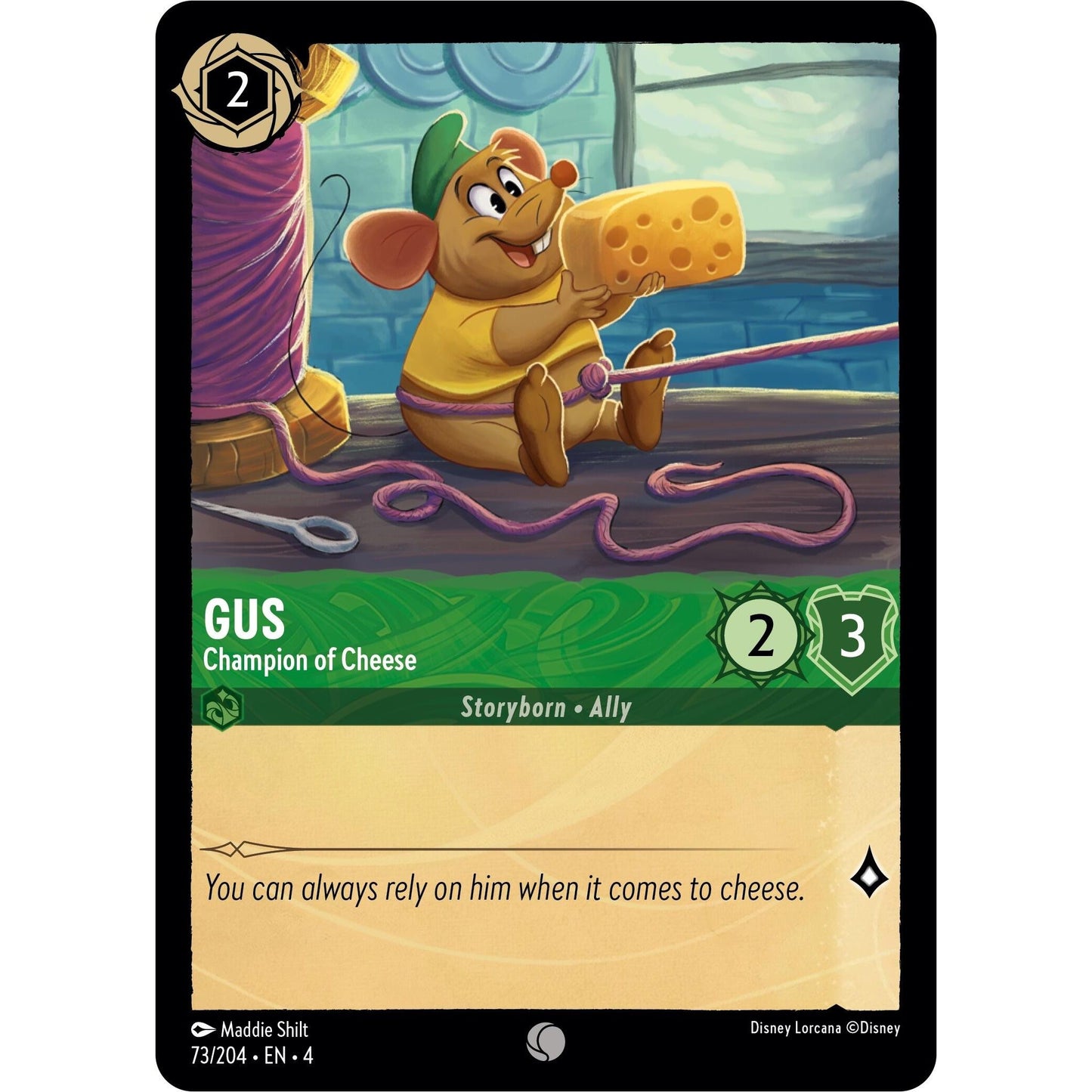 Image for Gus - Champion of Cheese (73/204) (4) - Disney Lorcana
