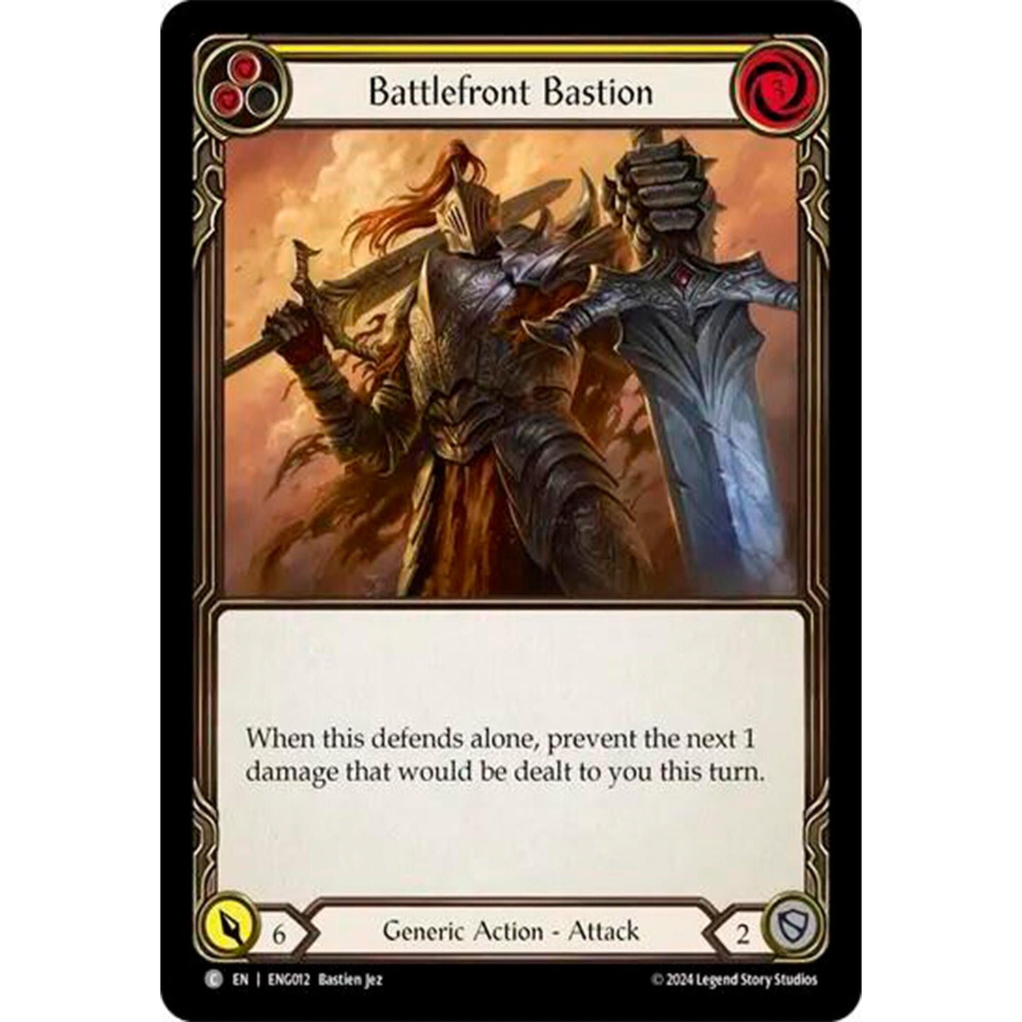 Image for Battlefront Bastion (Yellow) (ENG012) - Flesh and Blood TCG