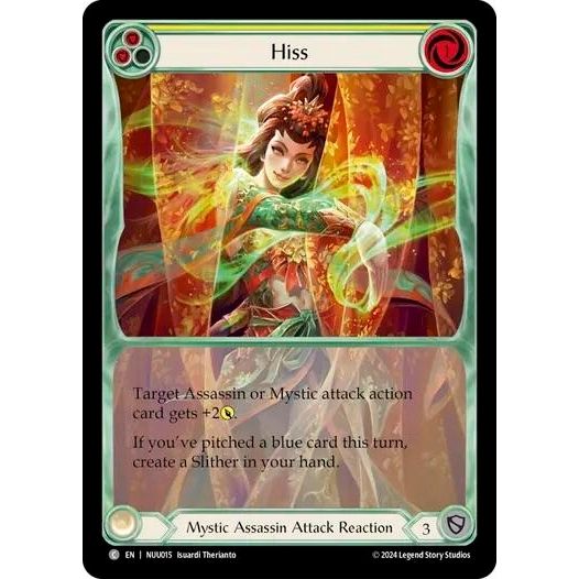 Image for Hiss (Yellow) (NUU015) - Flesh and Blood TCG