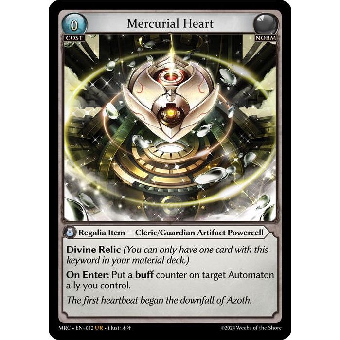 Image for Mercurial Heart (012) (MRC) - Grand Archive TCG