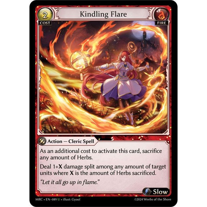 Image for Kindling Flare (089) (MRC) - Grand Archive TCG